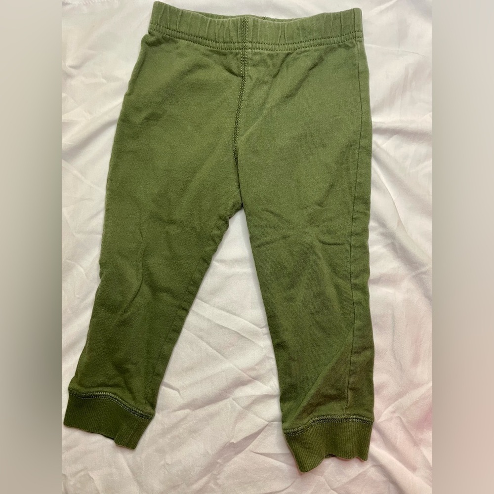 Carter’s 2T Toddler Hunter Green cinch waist & ankles jogger long pants PRELOVED